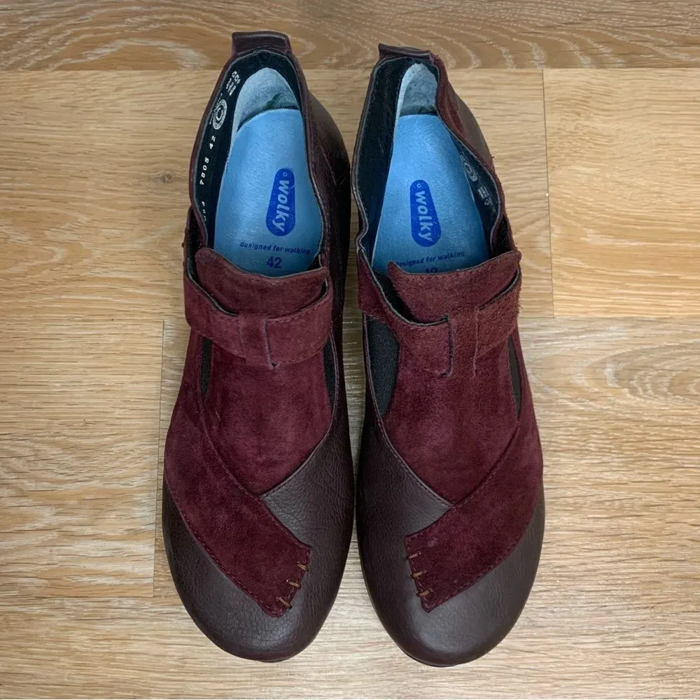 Wolky Namibia Wine Suede Upper Women’s Ankle Boots Size 10.5 - Image 5