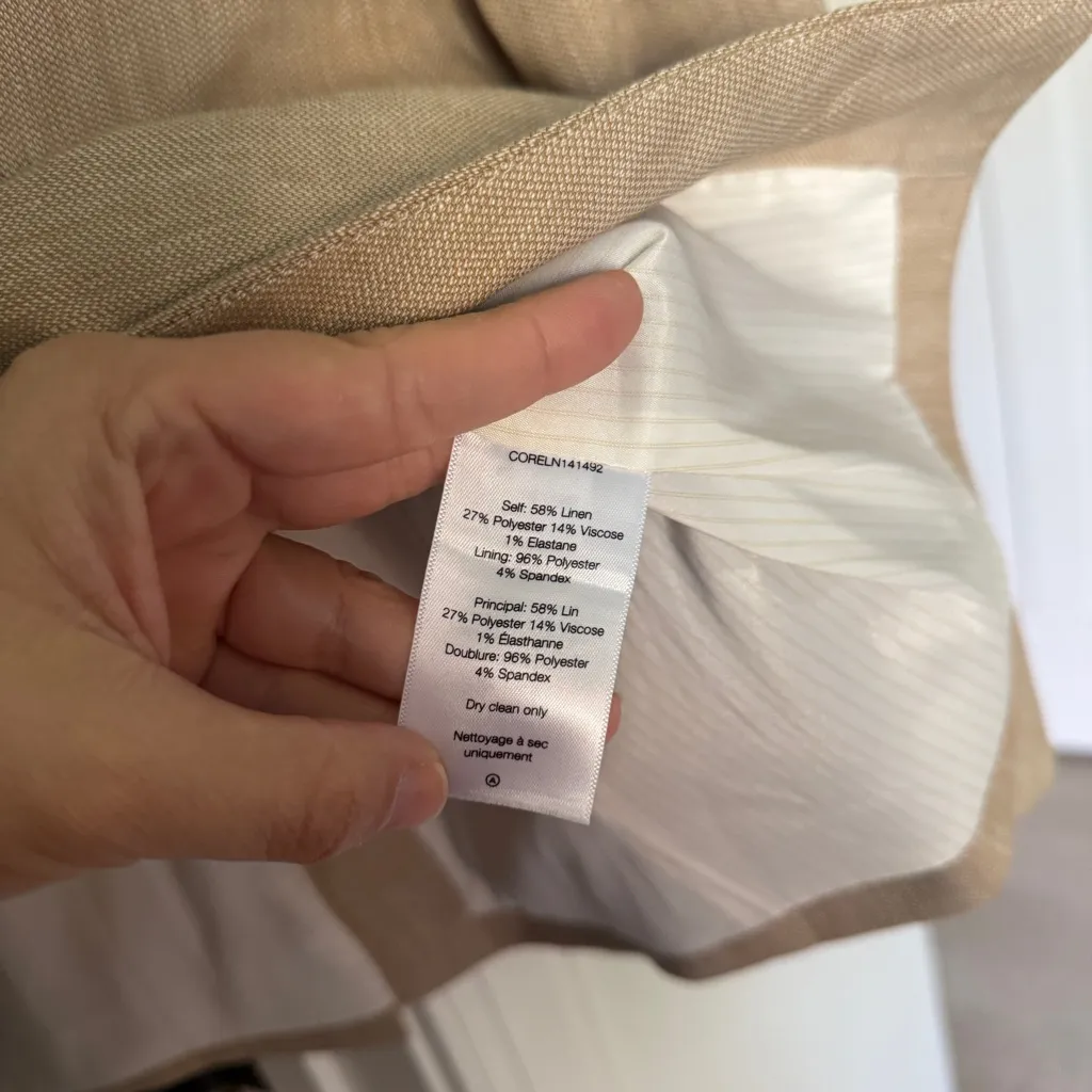 VERONICA BEARD Miller Linen Dickey Jacket Khaki Melange - Image 6