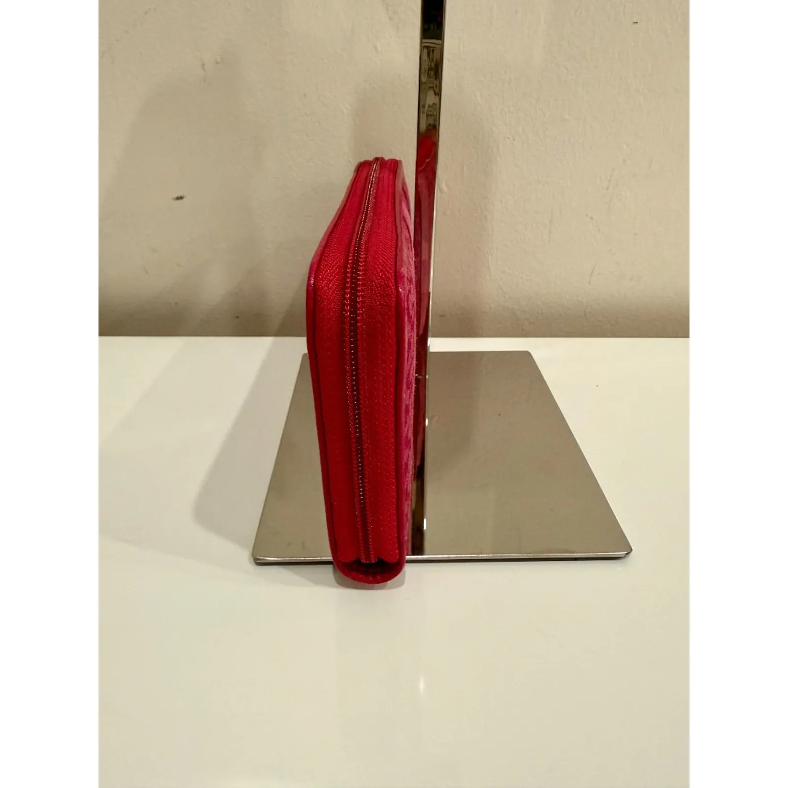 NWT Coach Zip Up Continental Canvas and Suede Wallet Pink - Image 2