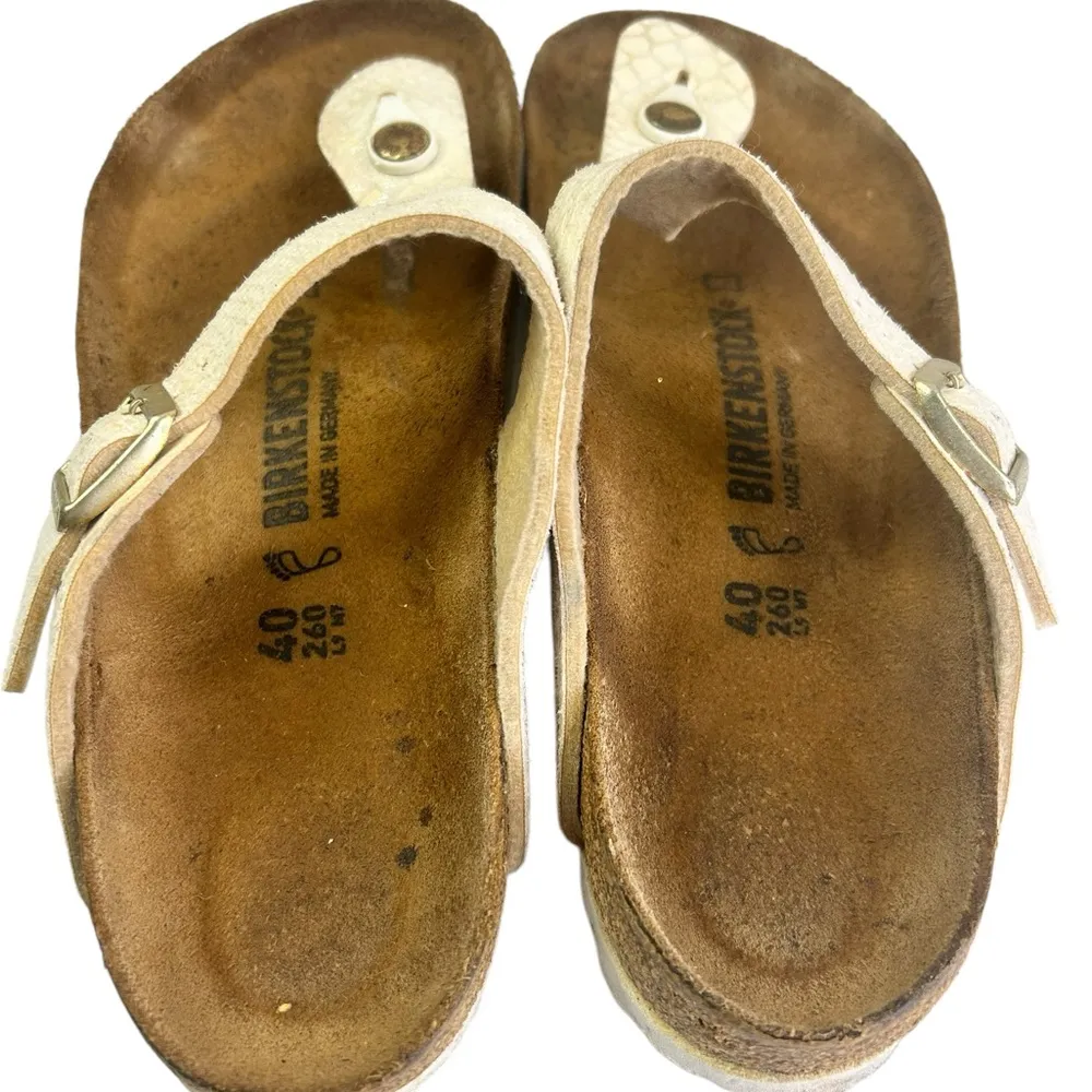 Birkenstock birko flor Gezah Iridescent snake print Sandals size women’s 9 - Image 3