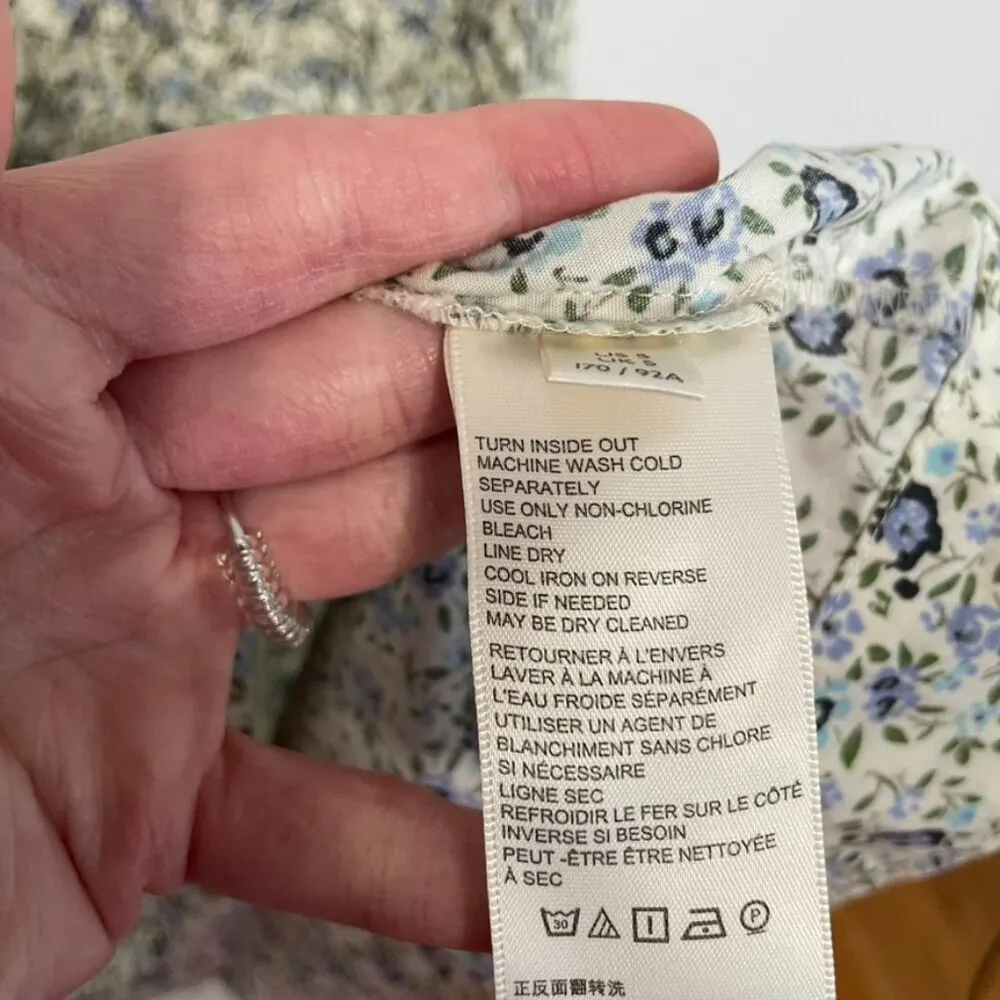 NEW NWT FREE PEOPLE Petunia Sleeveless Mini Dress Beige Floral Backless Small S - Image 12