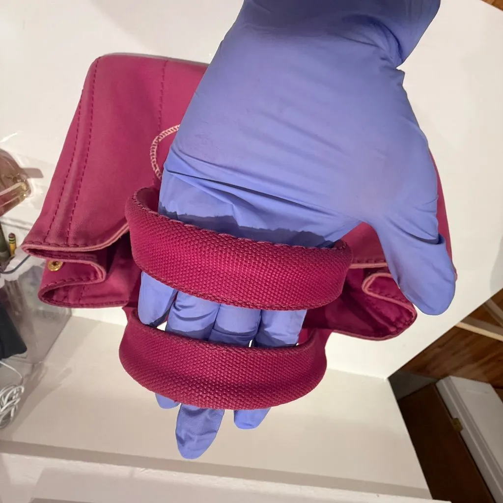 Prada Pink Canapa GM Tote - Image 10