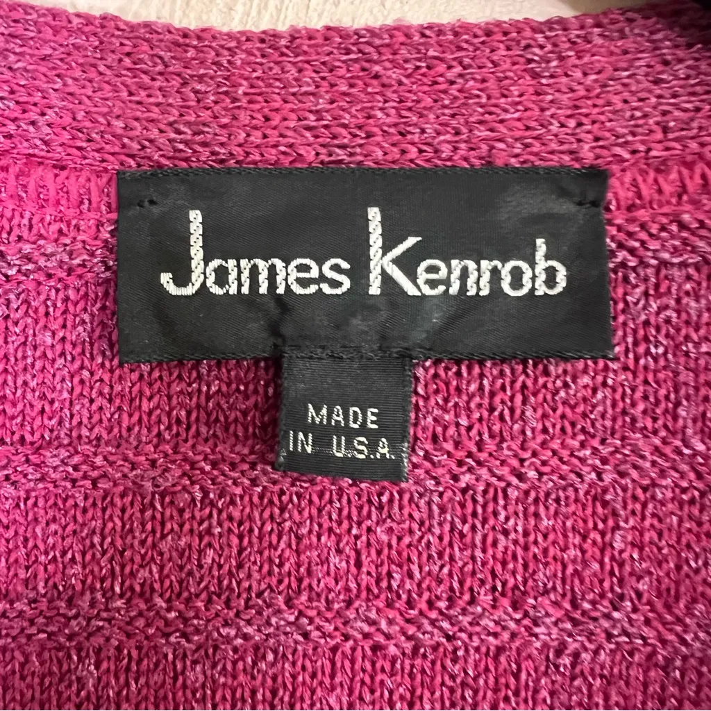 VTG 1970s James Kenrob Sweater Vest Button Front Pants Set Sz XL USA Union Made Pink - Image 9