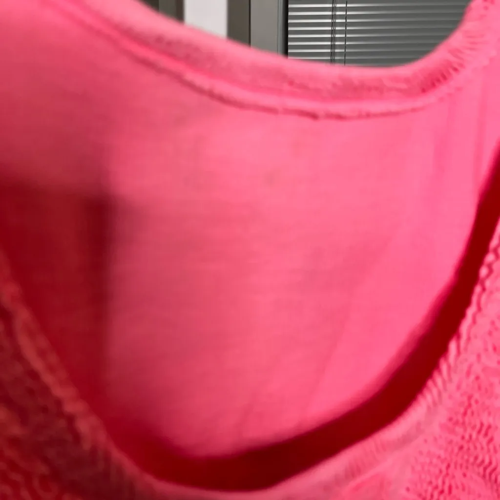 Kutswim Textured Barbie Pink Hunza Style Swimsuit L - Image 5