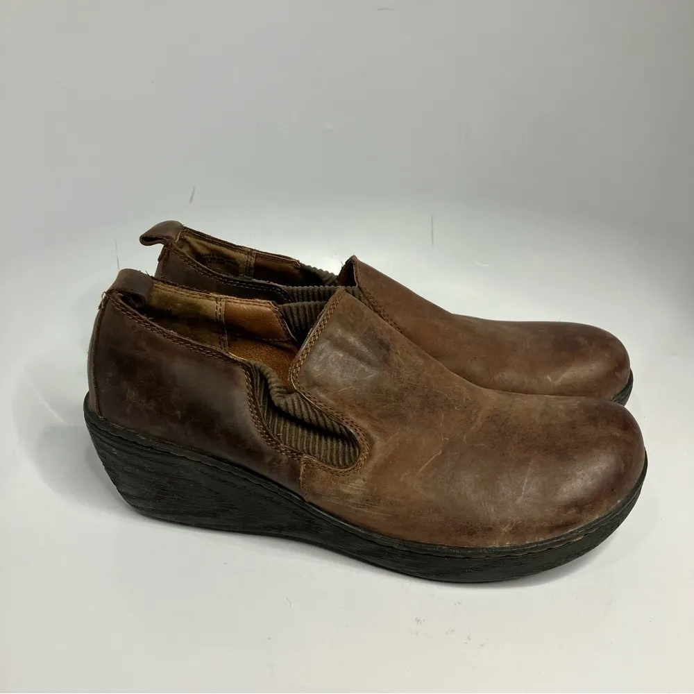 BOC Stefano wedge‎ clog leather size 11 Brown - Image 2