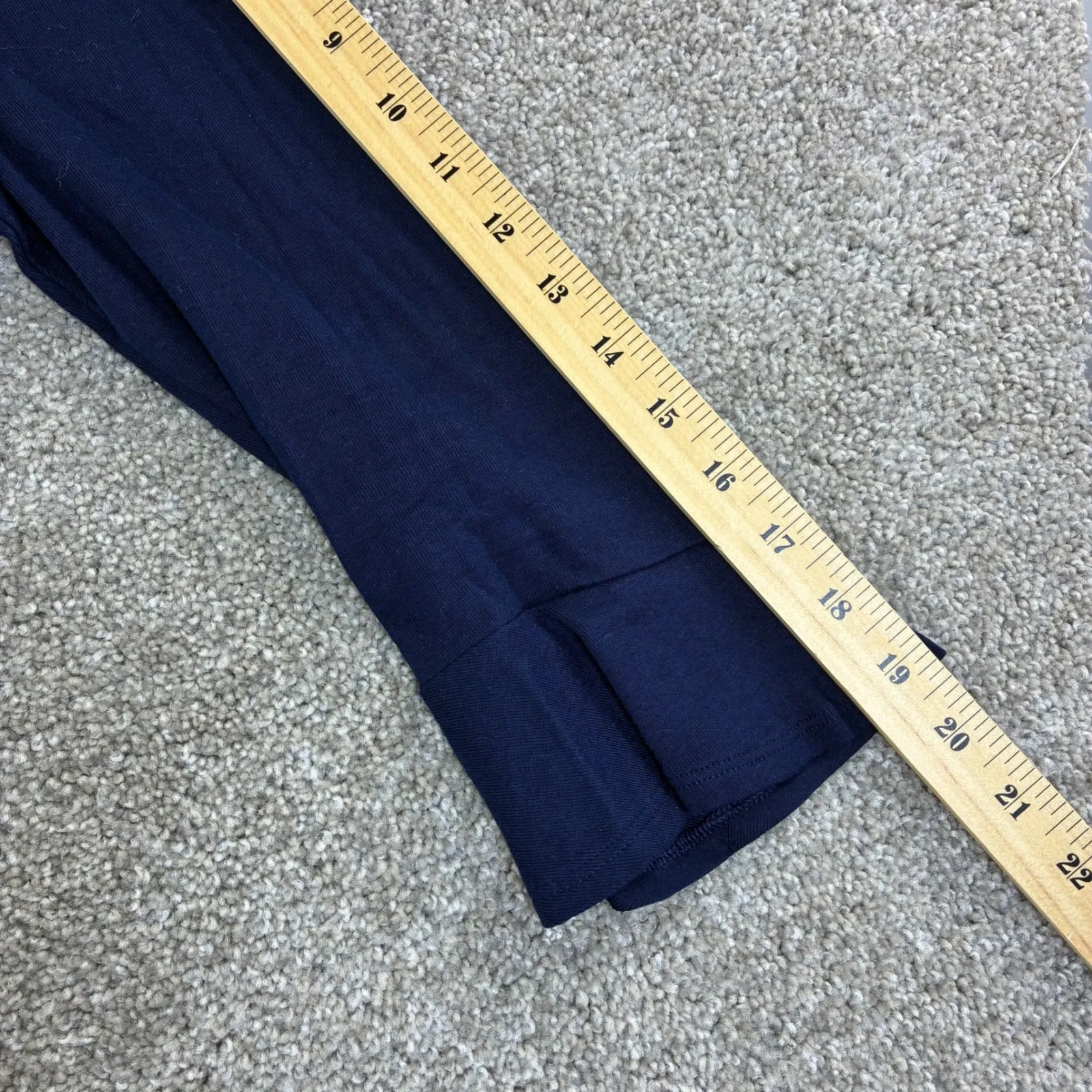 Lauren Ralph Lauren Womens XL Navy Blue Boat Neck 3/4 Bell Sleeve Top Classic - Image 5