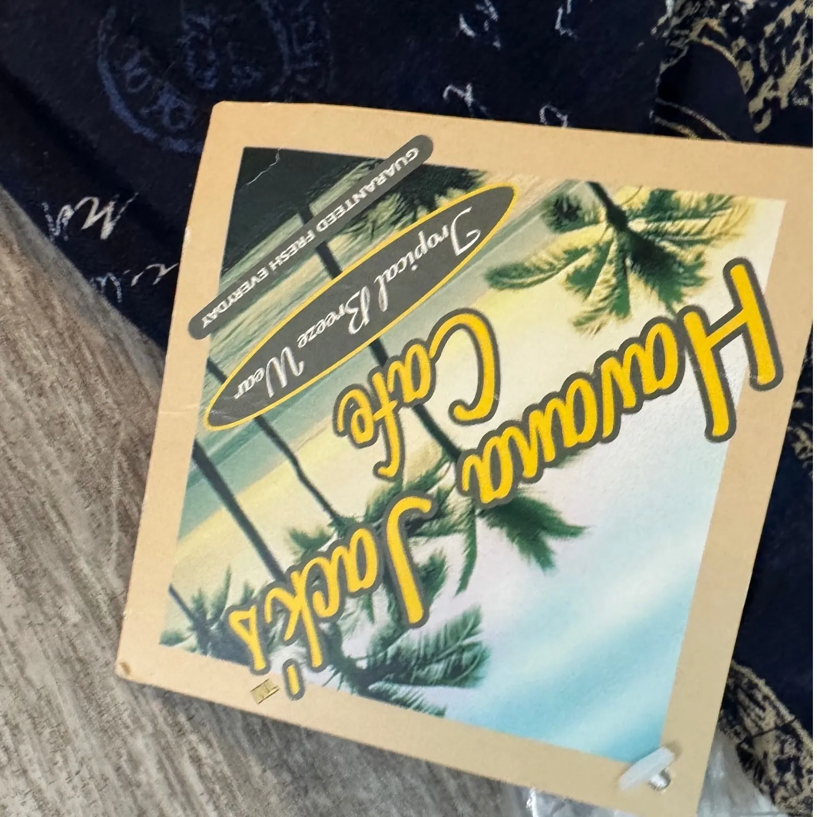 Havana Jacks Cafe Tropical Palm Tree Print Rayon Lounge Pants Womens Size L Blue Size L - Image 4