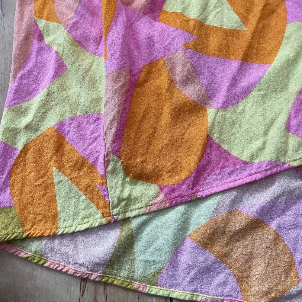 Vici Collection Mini Kimono Dress W Tie Waist & Buttons Women’s S Multi Colors - Image 5