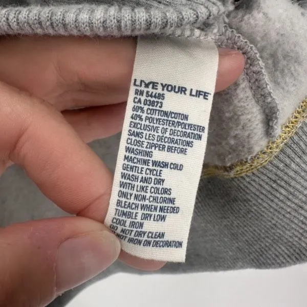 Y2K American Eagle Womens Large SS Full Zip Hooded Sweatshirt Hoodie Twilight 34 - Image 9