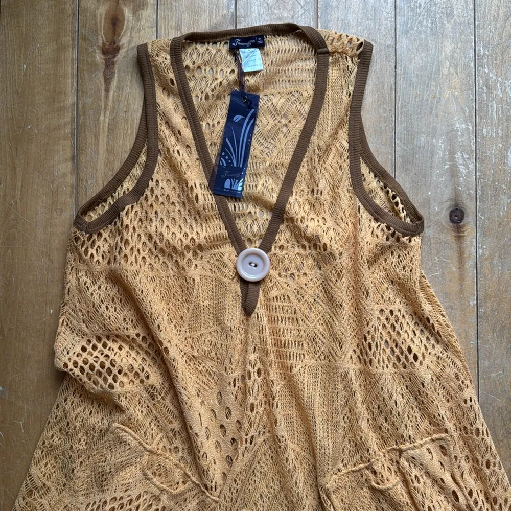 Women's Firminalitiy Sleeveless Beach CoverUp Top 2XL NWT Tan Size 2X - Image 6