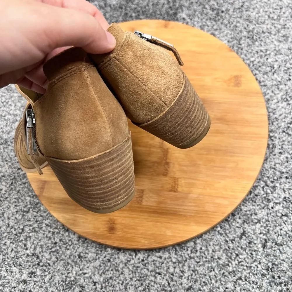 Sz 7.5M 1 STATE ARNET Tan Block Heels Sandals Ankle Booties $129 MSRP NWOT - Image 6