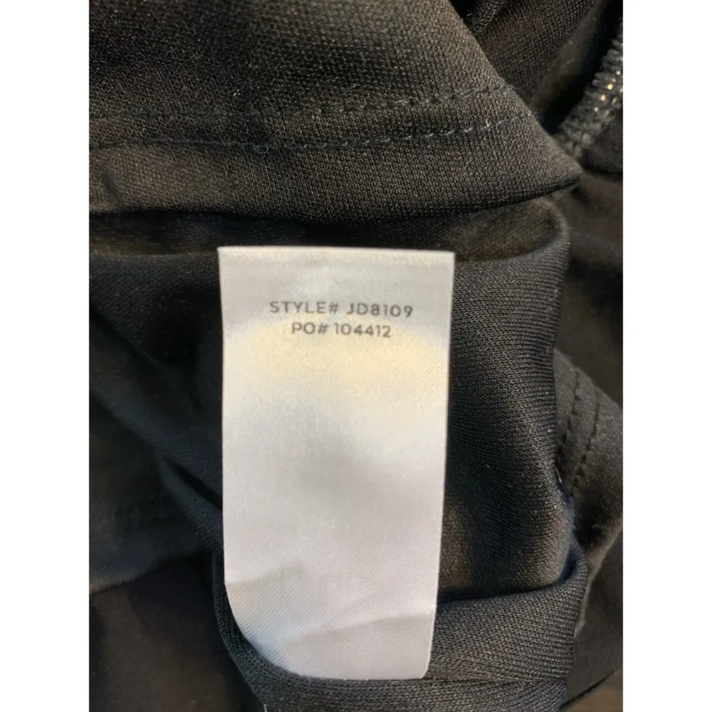 LULUs Black Mini Strappy Classic Ruffle Dress Size Large Stretch LBD Semi Formal - Image 6