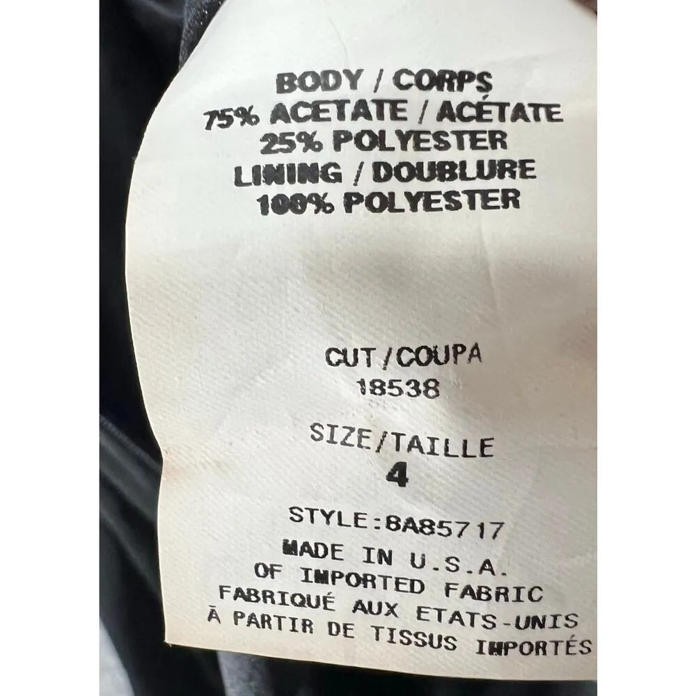 ABS Y2K Babydoll Dress 4 Black Satin Mini Rhinestone Dark Fairy Retro Vintage - Image 12