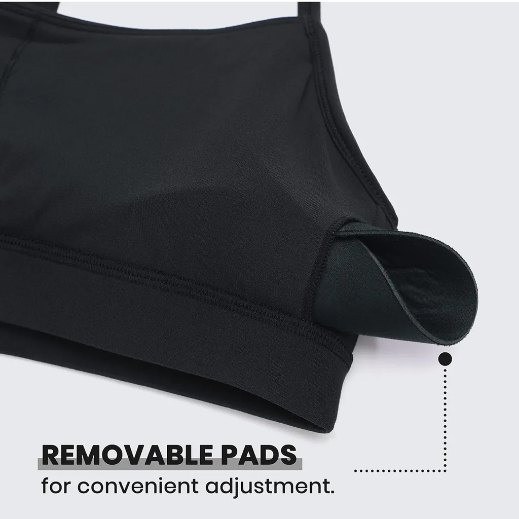 CRZ Yoga Butterluxe Y Back Sports Bra Padded Racerback Black Medium NWT - Image 6