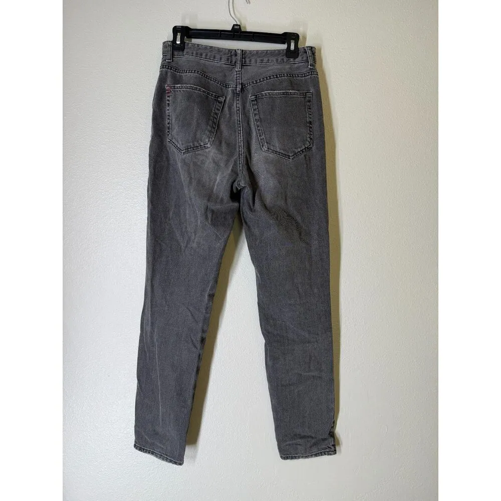 BDG Black Mom Jeans Womens Sz W27 Baggy Ditressed Hems High Rise - Image 2