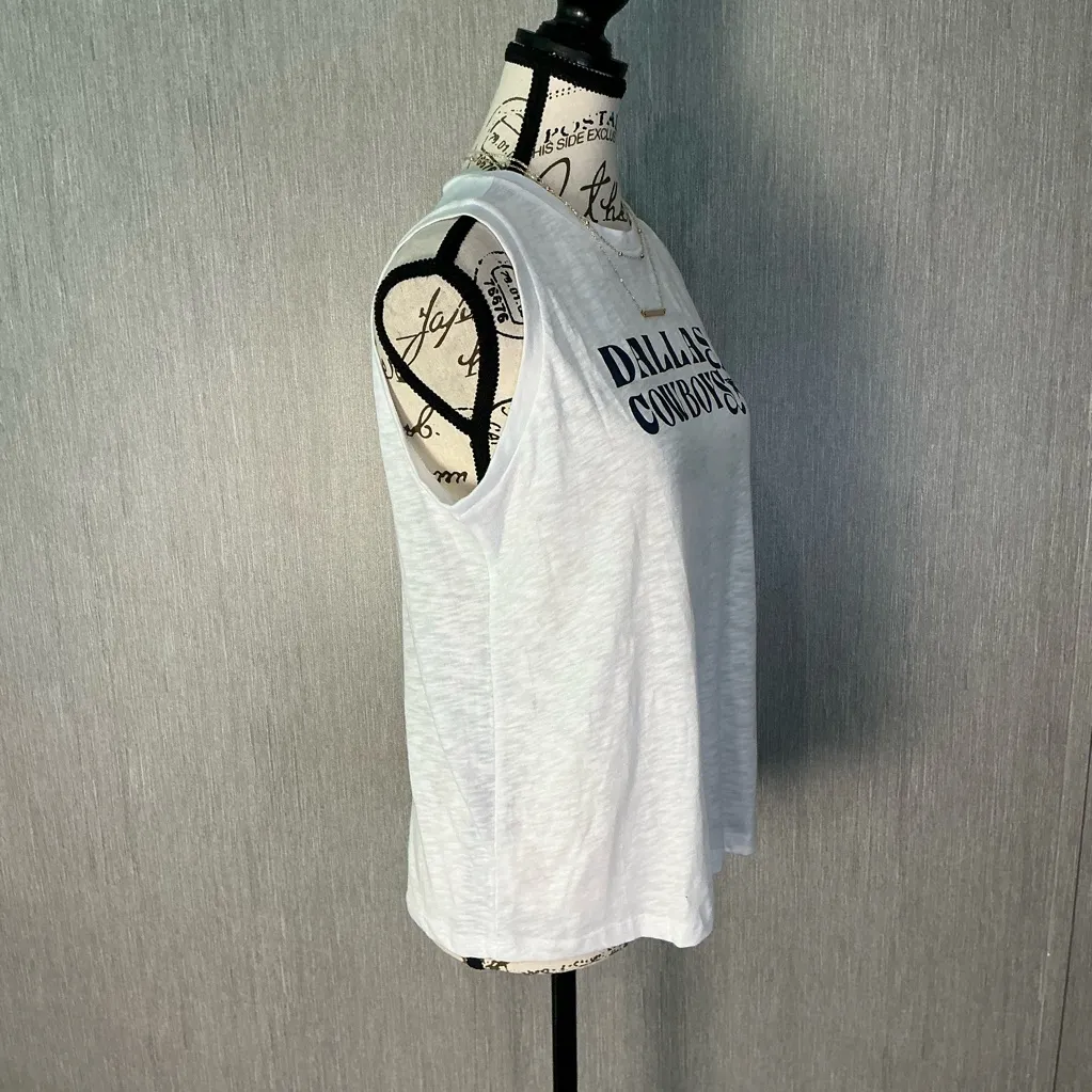 NFL Women's White Tank Top Size Medium - Image 3