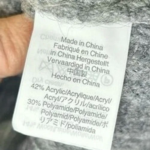 Point Sur Women's Cowl Neck Wool Blend Sweater Ribbed Knit Pullover Gray Size M Size M - Image 4