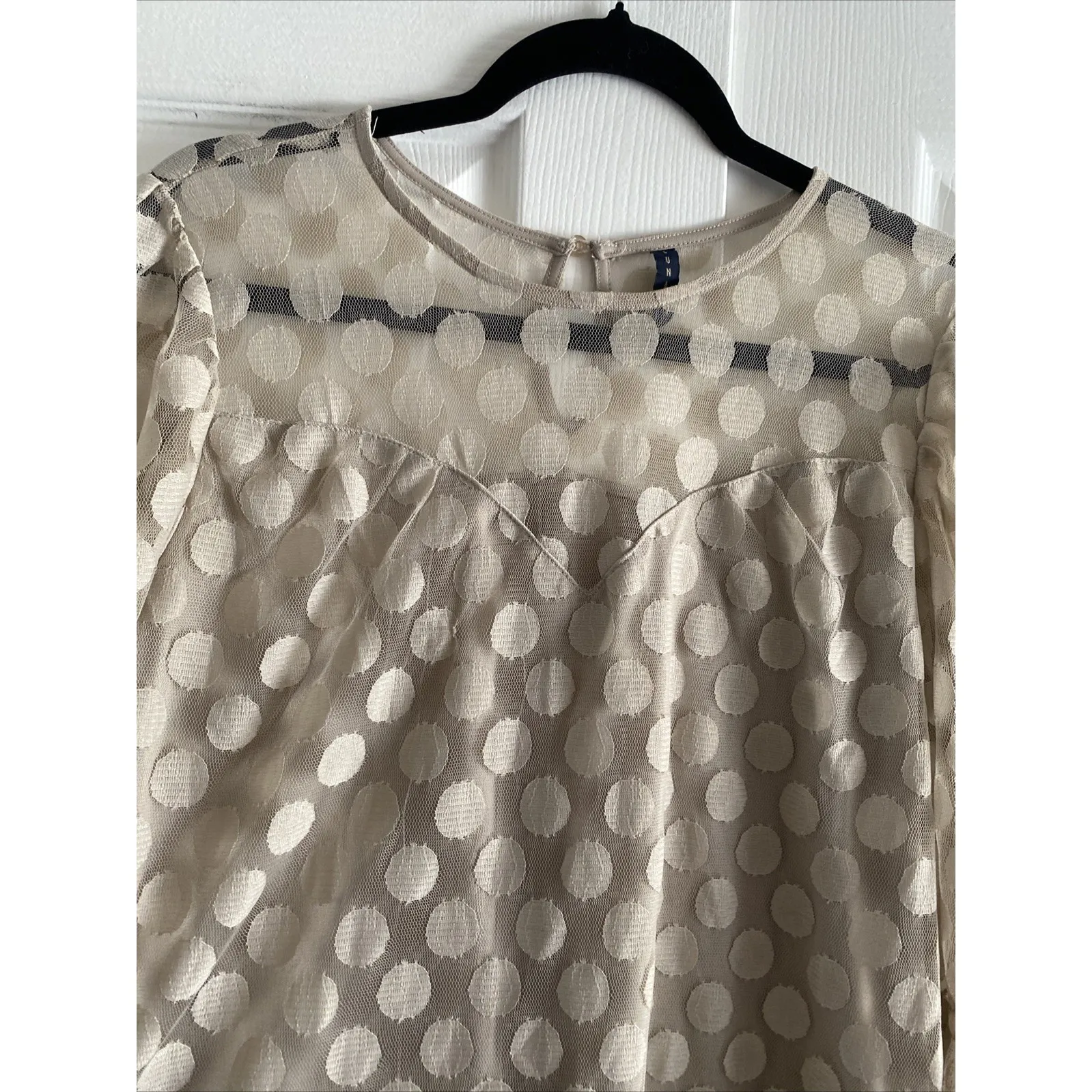 Luna Rae Womens Large Ivory Lace Overlay Top Coquette Feminine Lace Edwardian - Image 4