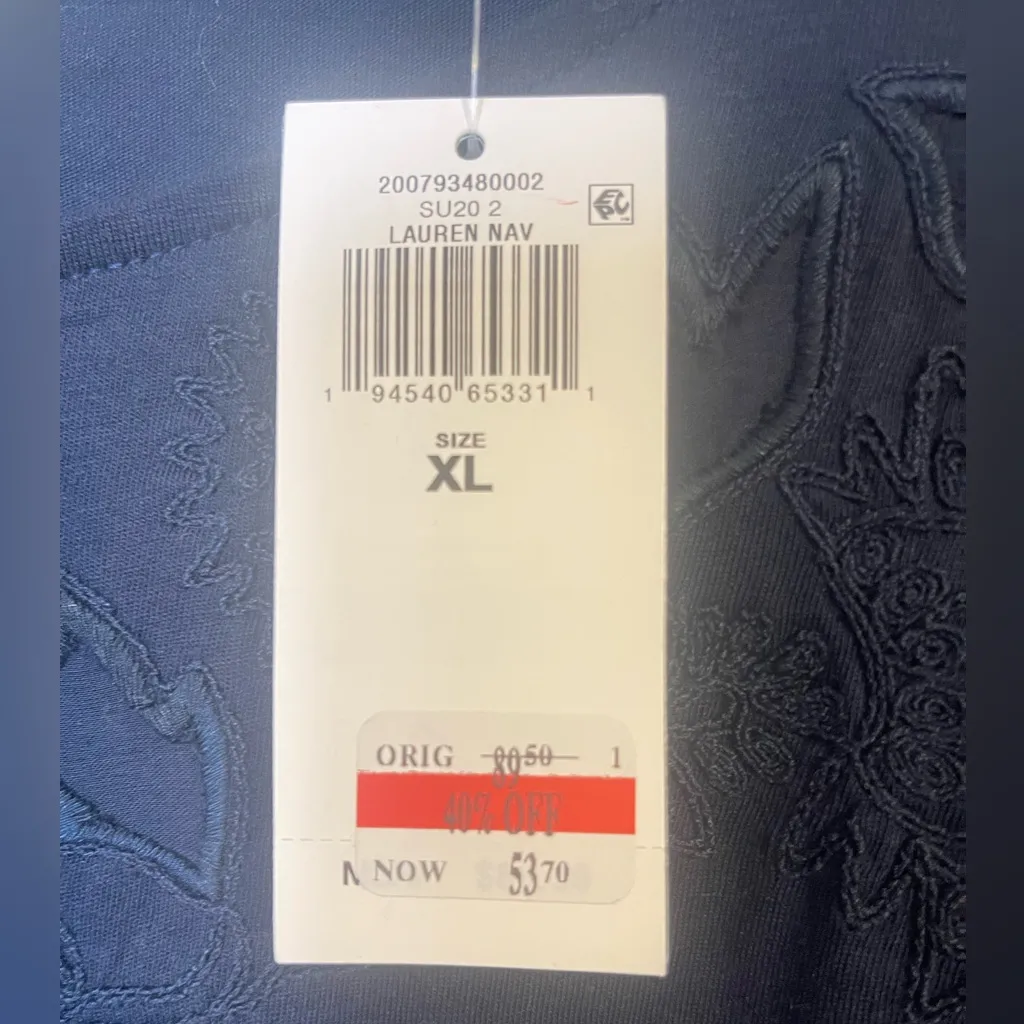 Ralph Lauren Dark Blue Blouse with Bell Sleeves - Image 7