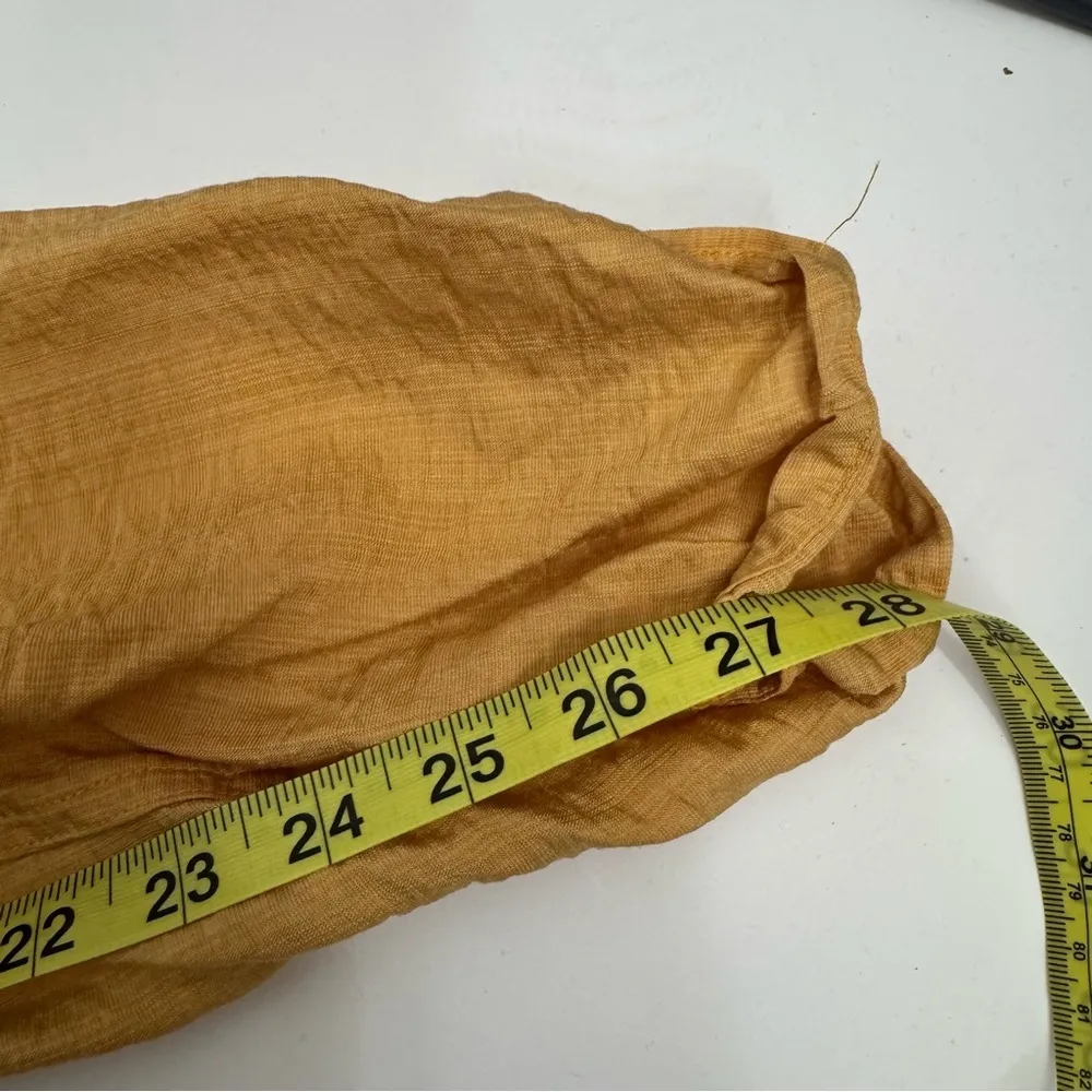 Lulus Weekend Date Mustard Yellow Cropped Paperbag Waist Pants Size Small - Image 13