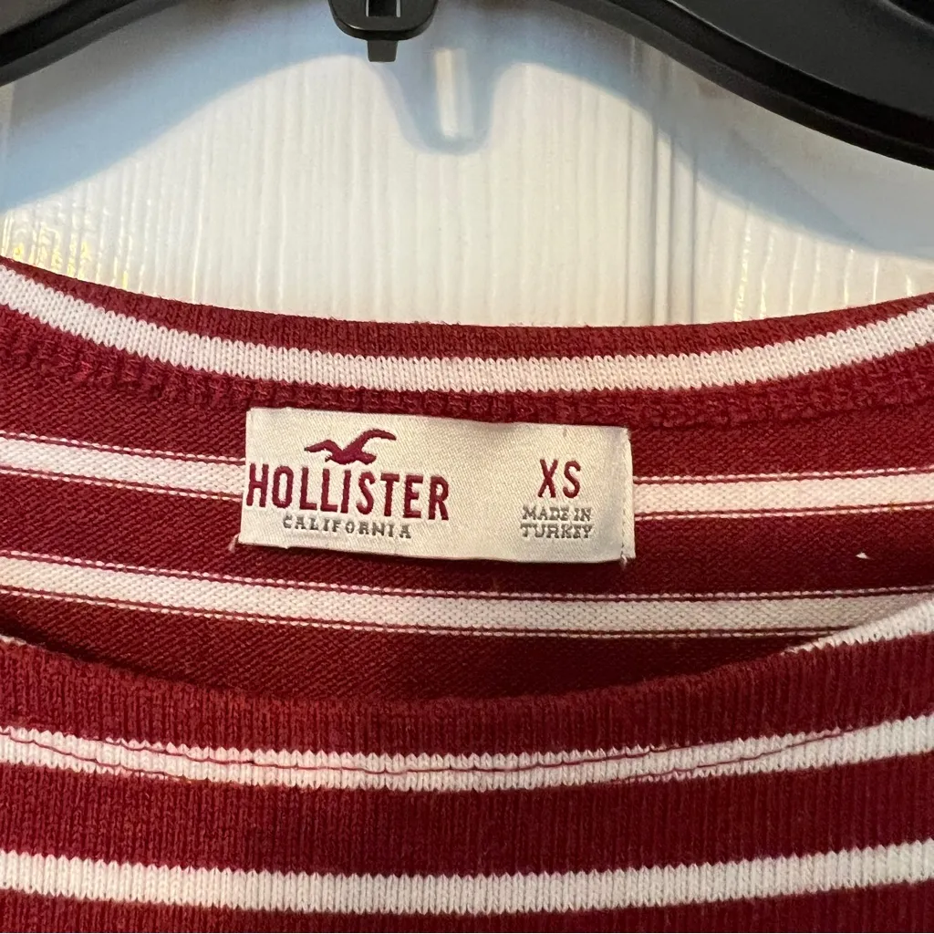 Hollister red and white striped knit dress XS - Image 4