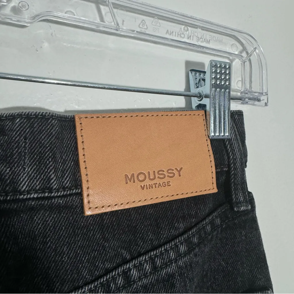 New Moussy Vintage Black Stuart Boy Skinny High Waisted Jeans Size 24‎ - Image 7