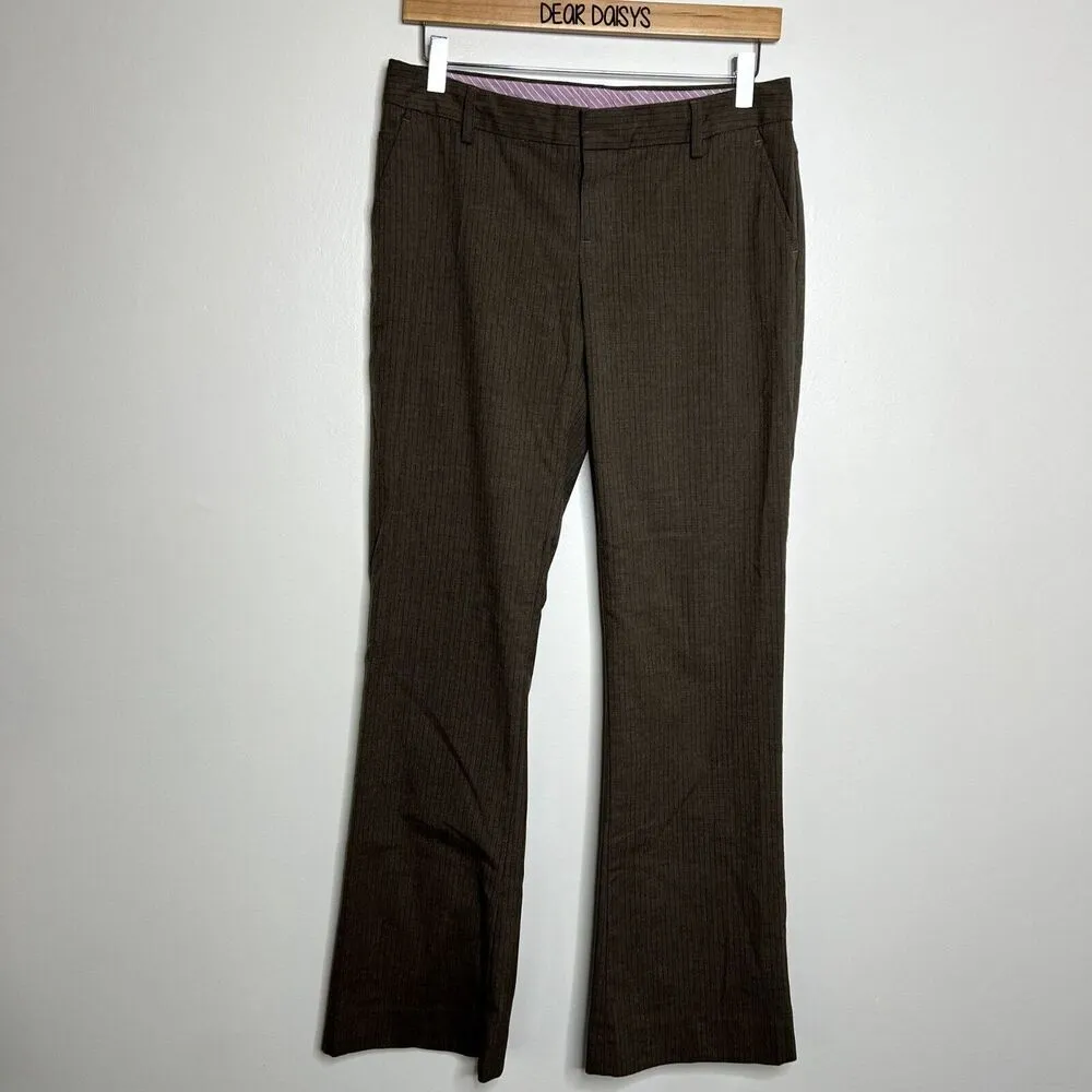 Gap  Wide Leg Striped Brown Dress Pants - Image 8