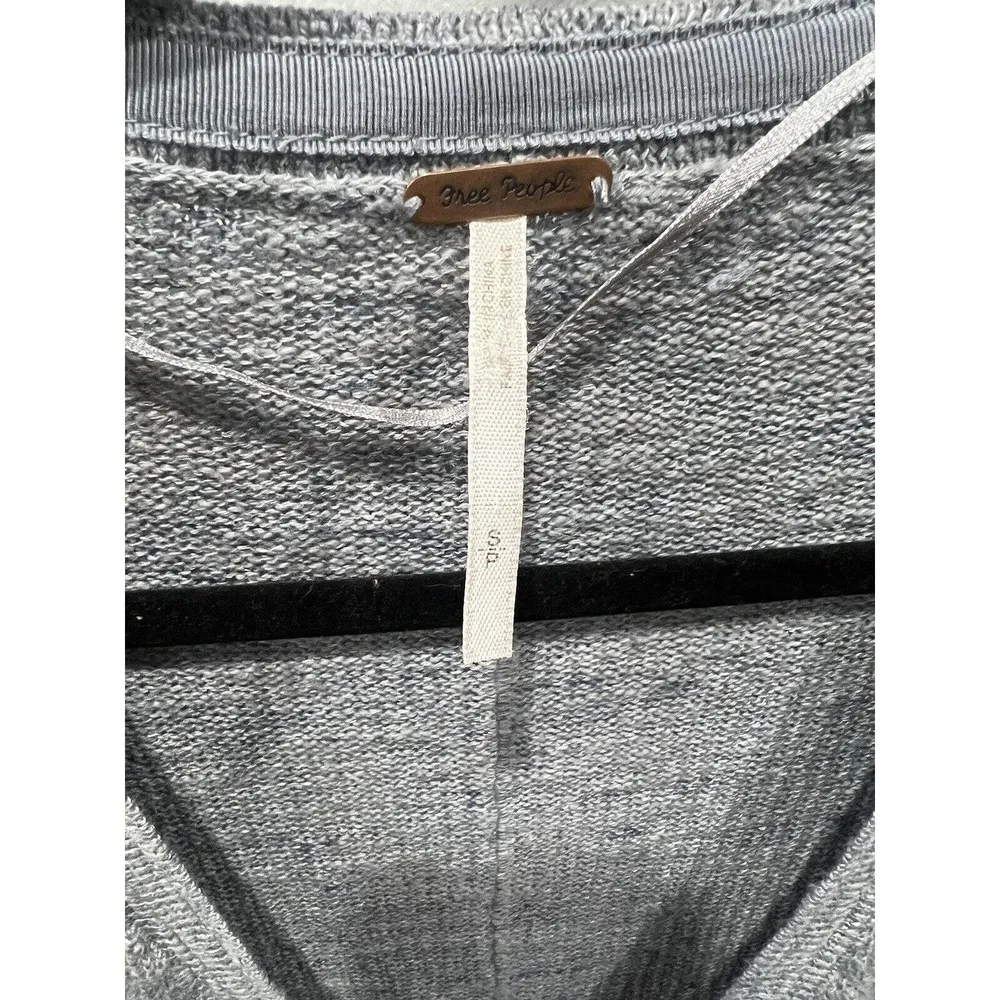 Free People Womens TGIF Hi-Low Cardigan Sweater Long Sleeve Sz Small Gray - Image 3