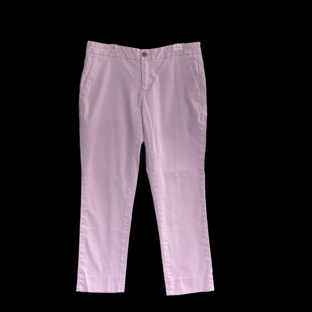 BANANA REPUBLIC Women’s Lavender‎ khaki pants Size 6 Cropped Inseam 24.5 - Image 3