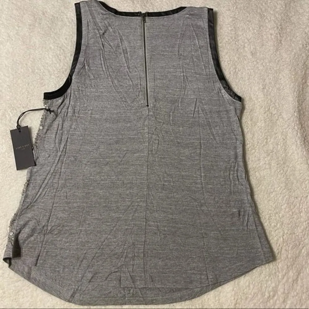 Line and Dot NWT  Gray Wool Blend Sequin Tank Top - Image 2