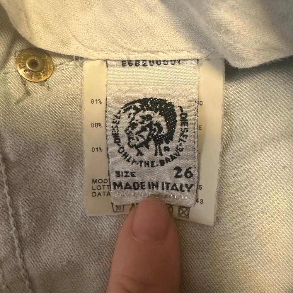 Diesel VTG Distressed 2002 Stripp no waistband low rise jeans 26x32 Italy Y2K - Image 8