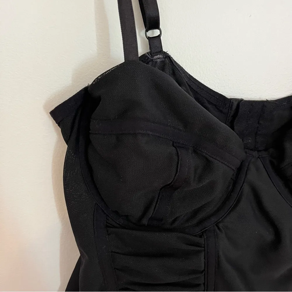 Divided H&M Modern Love Corset Black Lingerie Top Large Mesh Fitted - Image 2