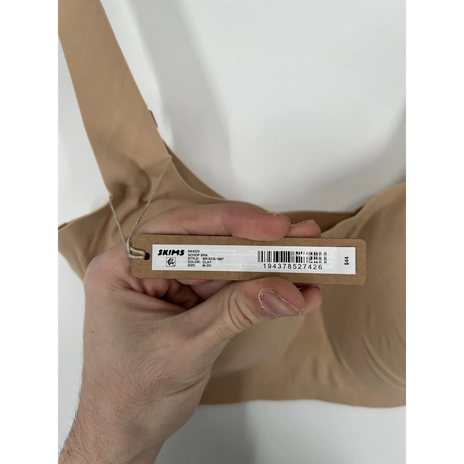 Skims Naked Scoop Bra Wireless Padded Clay Beige Tan Size Medium M DD - Image 3