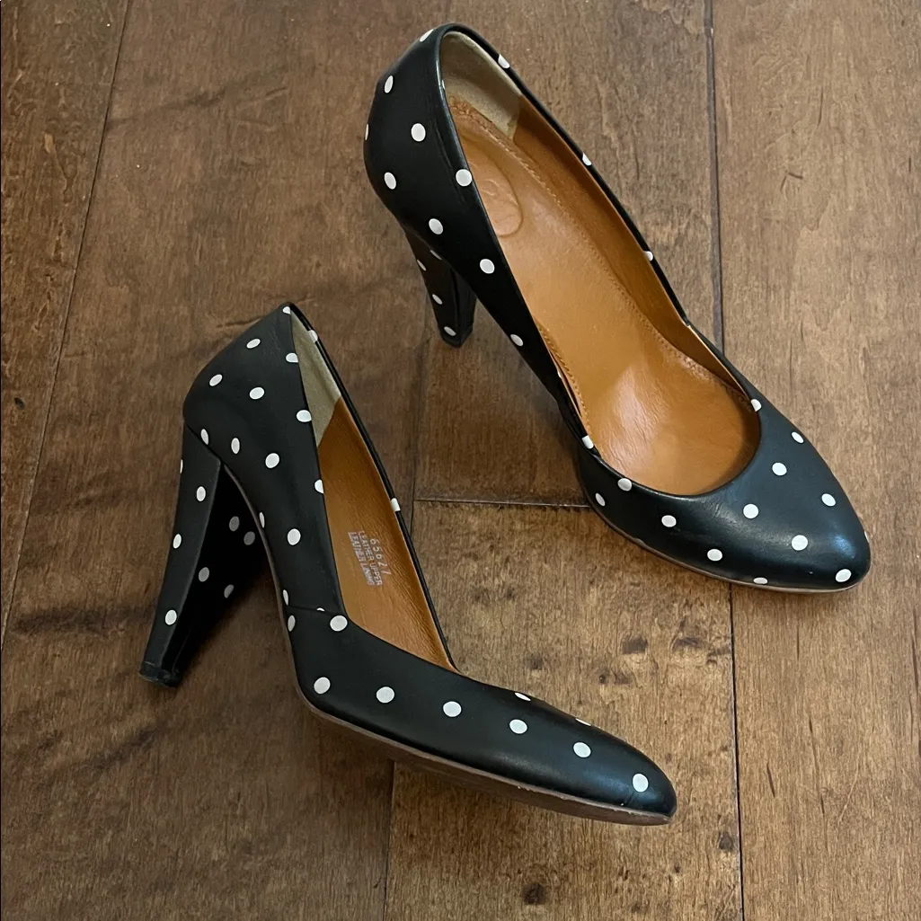 Madewell Polka Dot Black Pumps Heels - Image 2