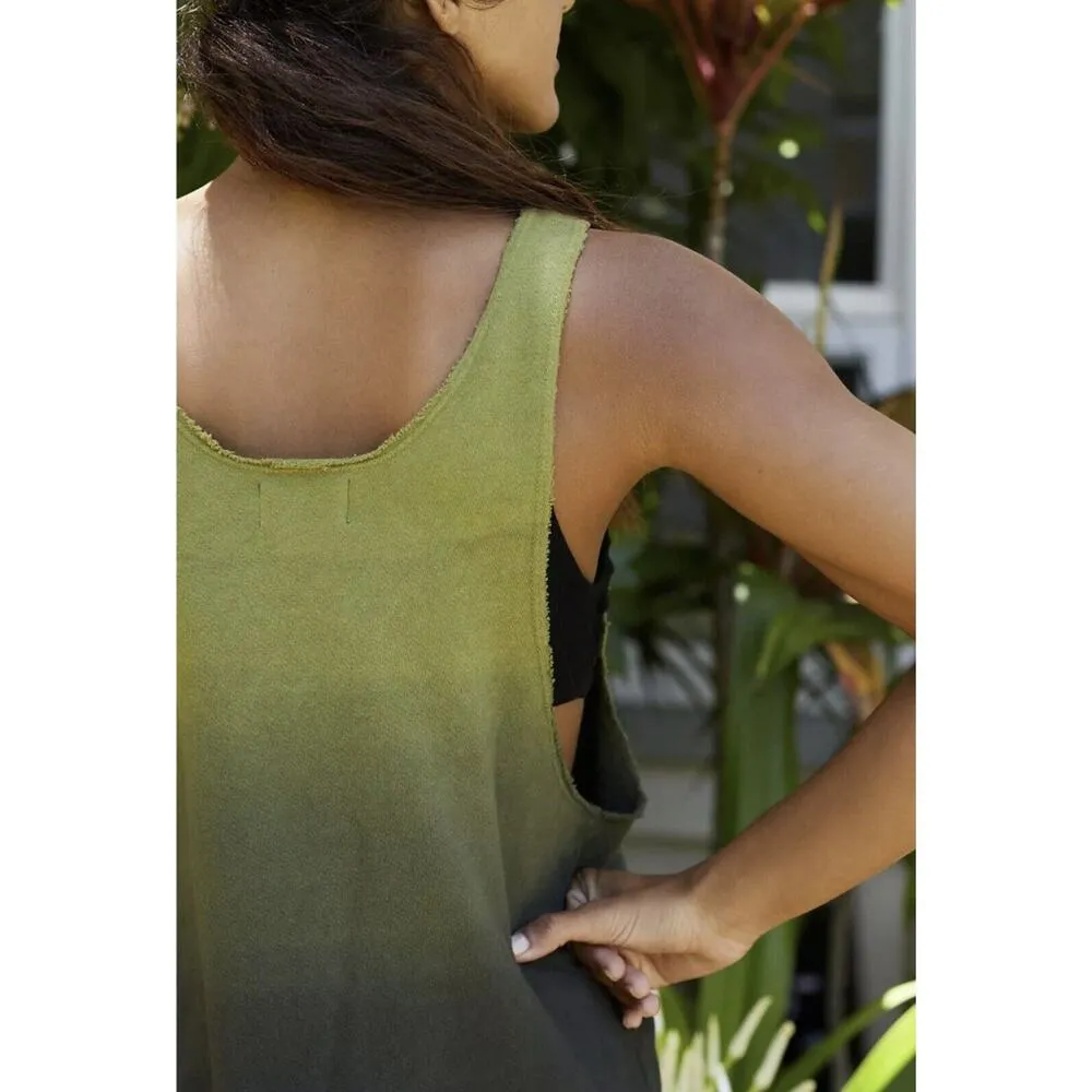 t.la Anthropologie Size S Tank Top French Terry Ombre Scoop Neck Moss Green - Image 5
