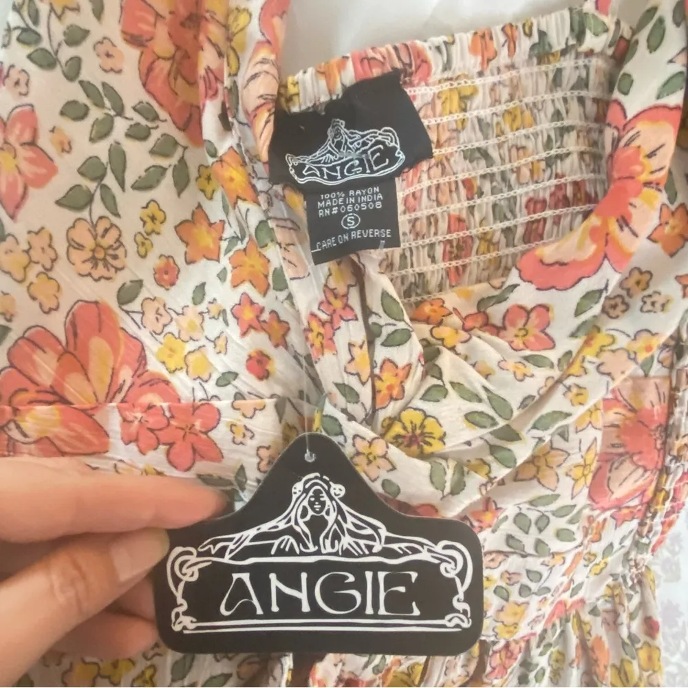ANGIE Floral Midi Adjustable Straps Dress NWT - Image 12