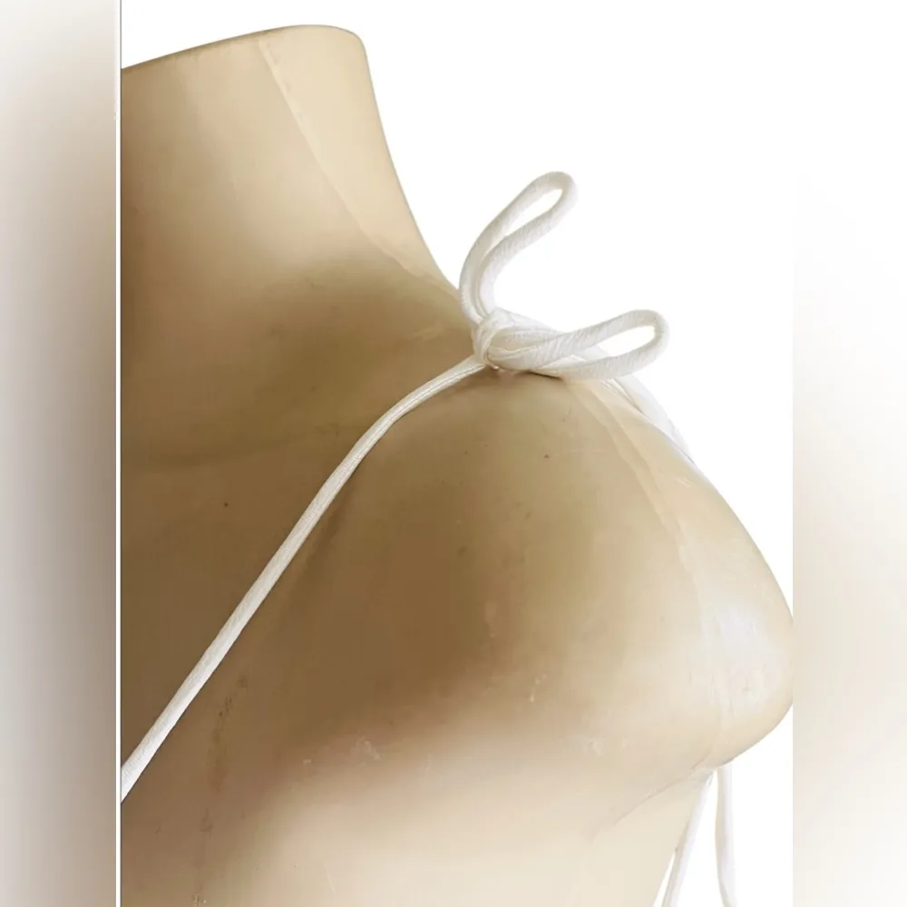 Zara Satin  Effect cropped Top with Tie shoulders - Image 15