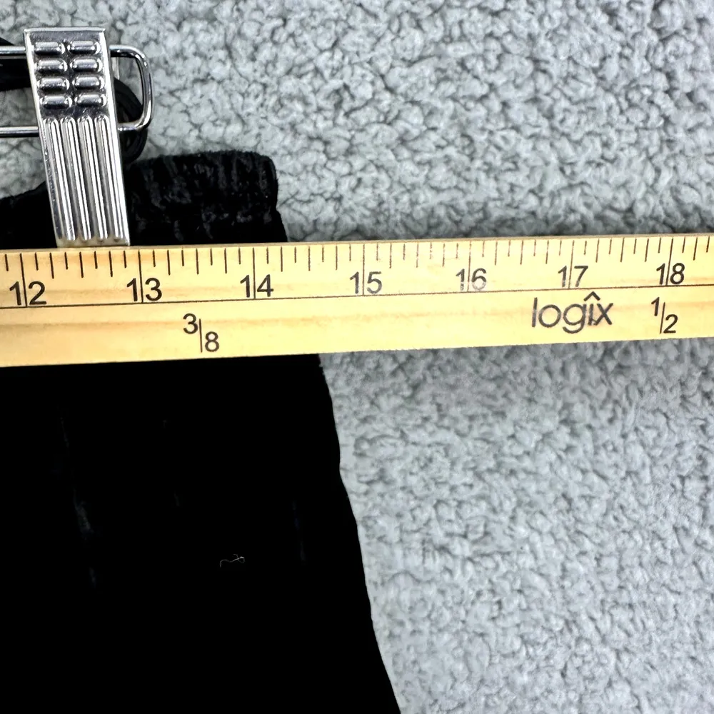 J. jill Pencil Skirt Womens Medium Black Velvet Beaded Trim Stretch Waist Boho - Image 6