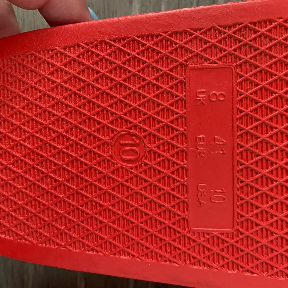 Betty Boop Slides Sandals Slip On Retro Polka Dots Red Black White Heart Size 10 - Image 2