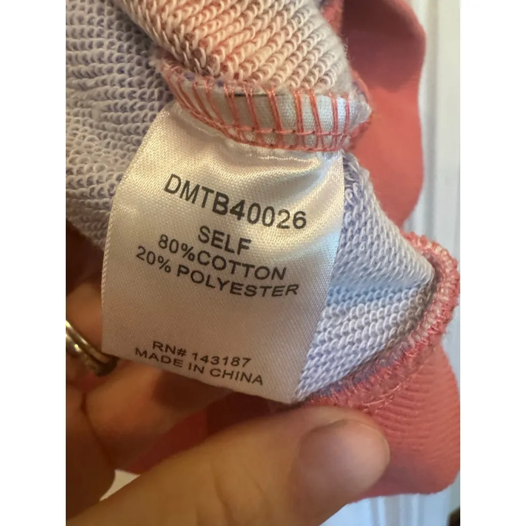 Dance & Marvel Tie-Dye Cropped Sweatshirt M Red Blue Yellow - Image 3