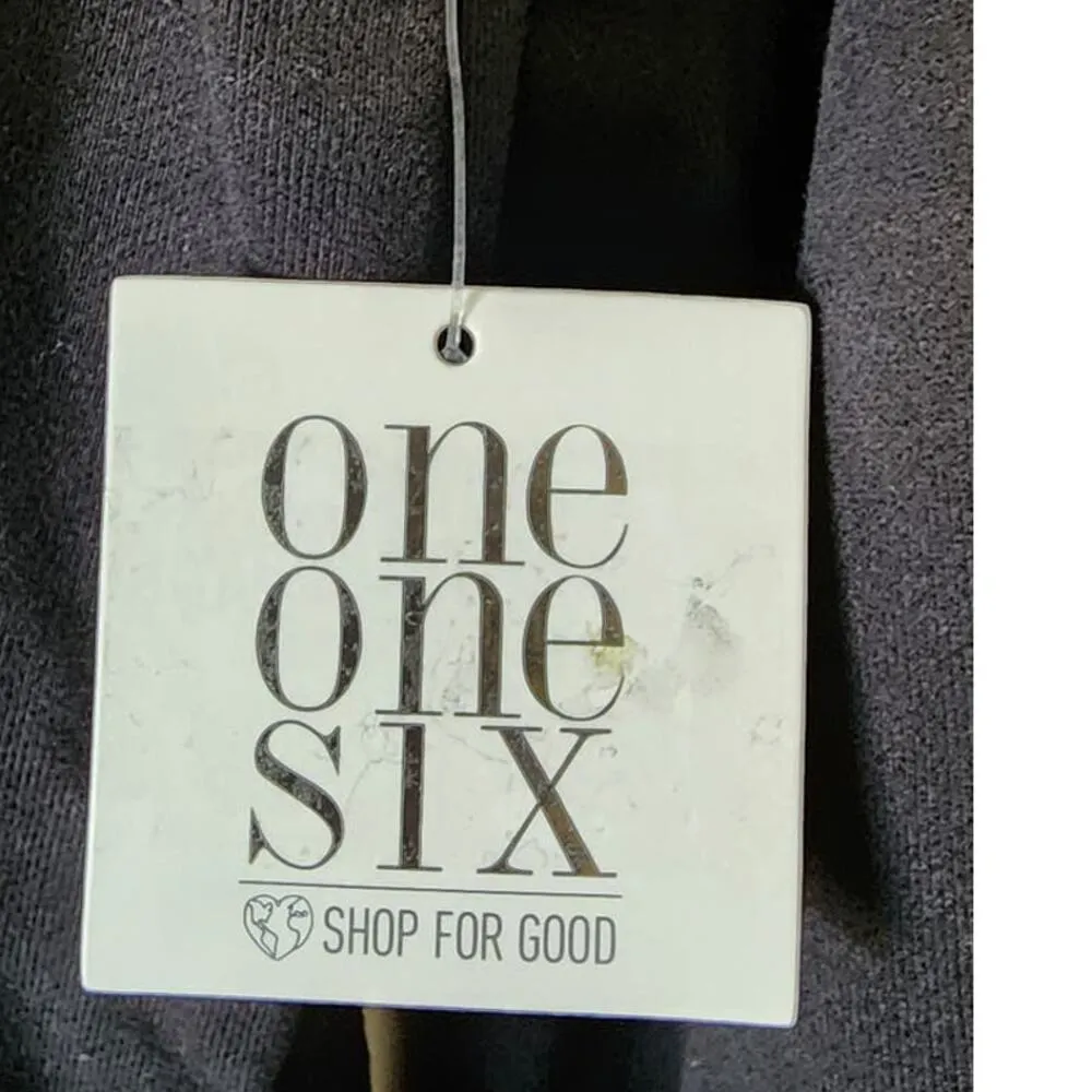 Nordstrom One One Six Frill Sleeve Sweater Dress Black Medium NEW - Image 4