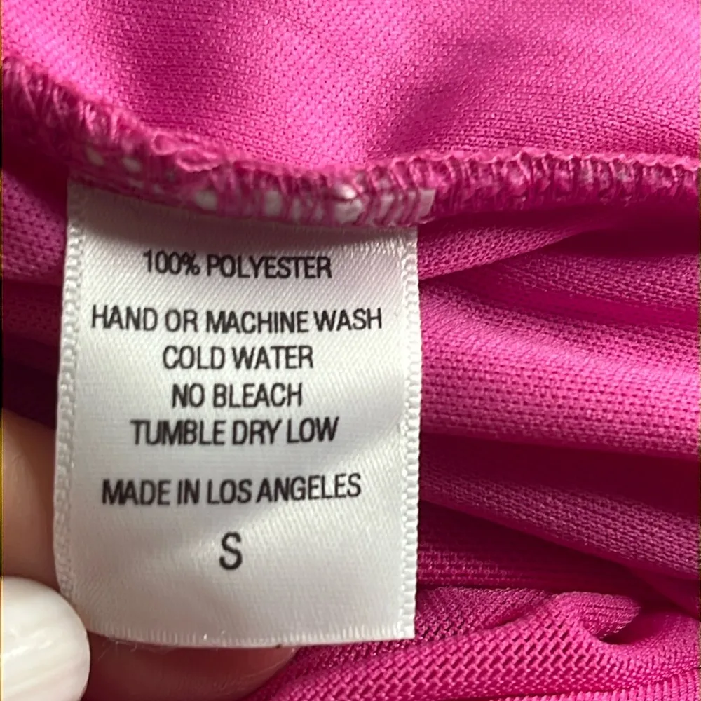 Lucy in the Sky Pink bodycon corset lace up back Ruched Mini Dress size small - Image 7