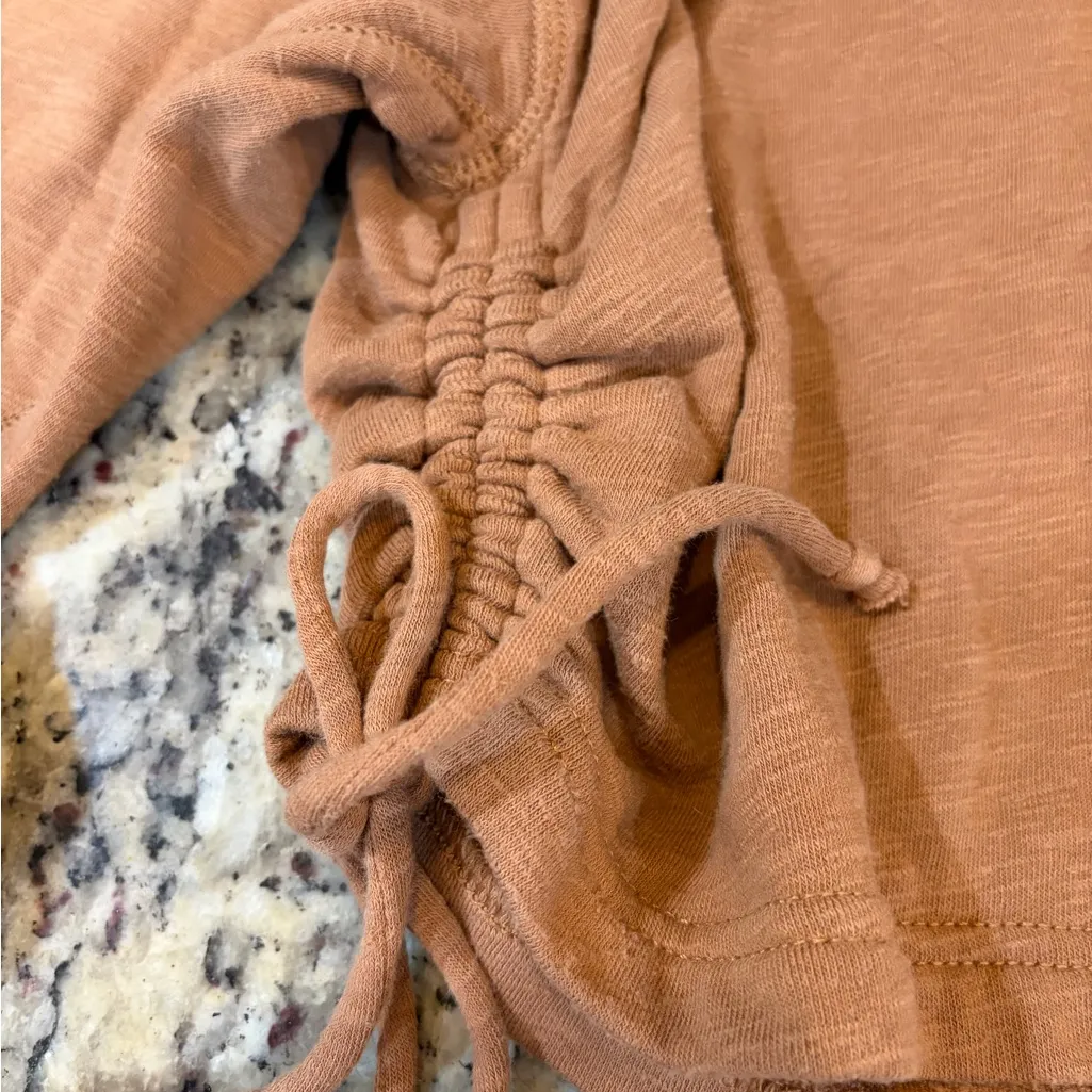 American Eagle  Outfitters Tan Ruched Sweatshirt - Image 2