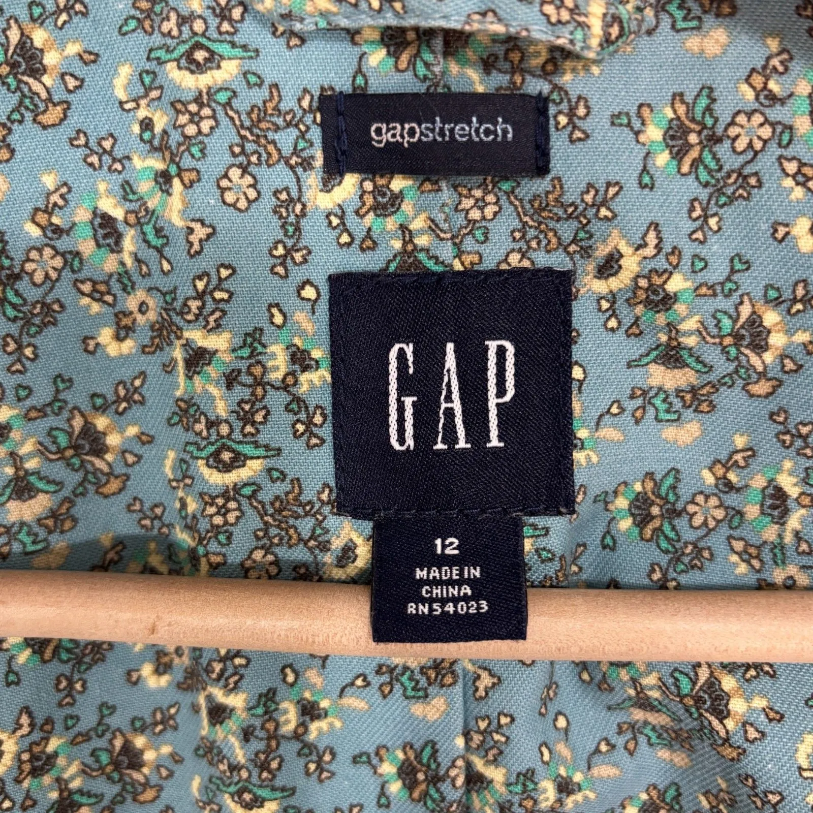 Vtg GAP Womens Corduroy Blazer Jacket Turquoise Y2K 2005 Preppy Academia Sz 12 Blue - Image 7