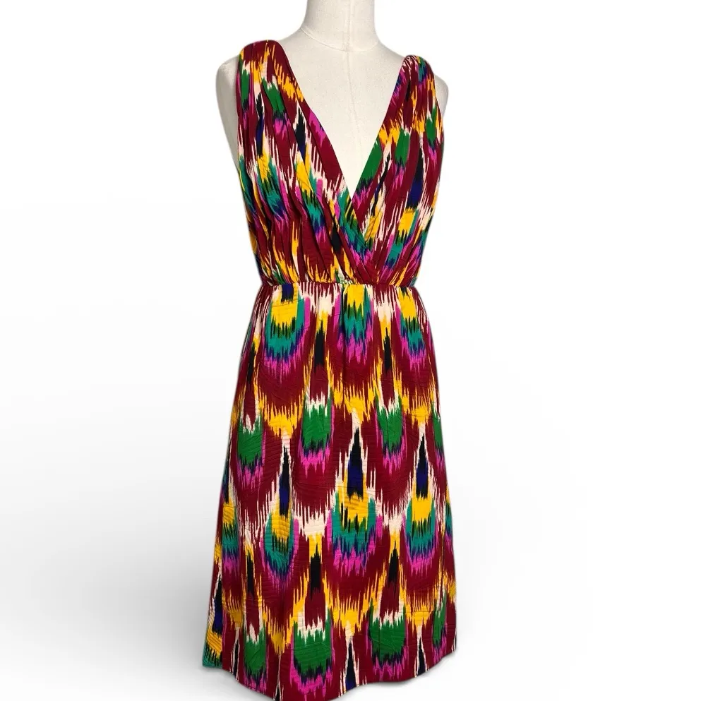 ALICE + OLIVIA ALAMEDA Ikat Tribal Wave Dress I Size XS No Belt - Image 6