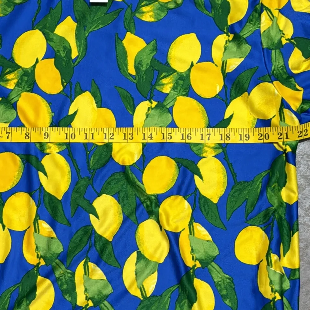 Ruby Rd. Blue Dress with Lemon Print top XL - Image 5