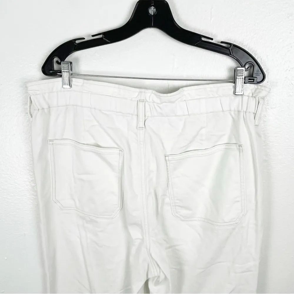 J. CREW Factory White Elastic Waist High Rise Jeans, Size 32 - Image 10