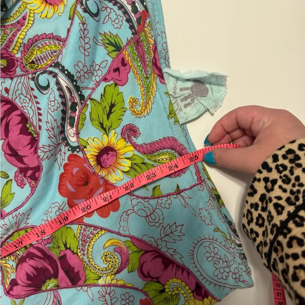 vintage summer child flowy summer skirt made in india size 6 - Image 6