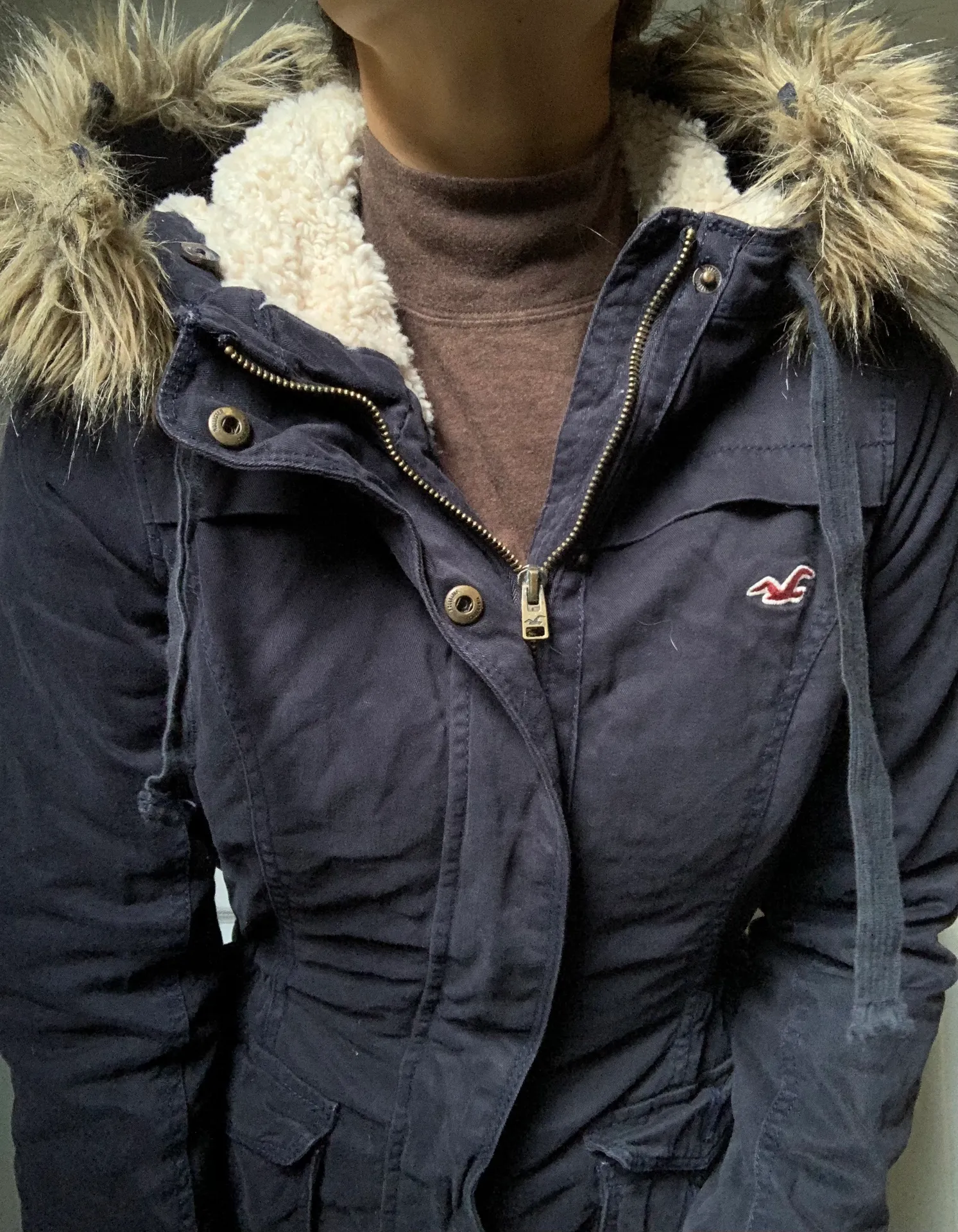 Hollister Navy Utility Parka Coat - Image 6