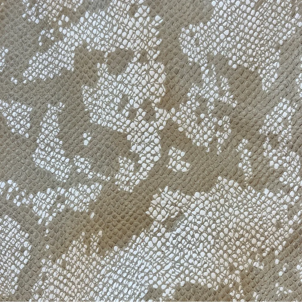 ESCADA vintage luxury Leather Snake python Pencil Skirt Tan Size XS - Image 3